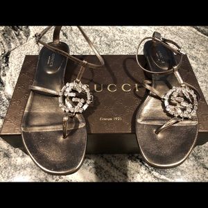 Gorgeous Gucci Crystal Sandals 37.5